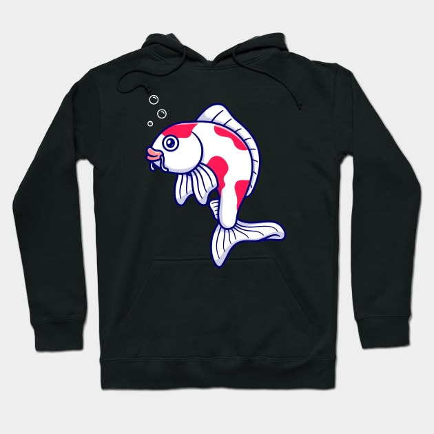 Cute Koi Fish Cartoon Hoodie by Catalyst Labs